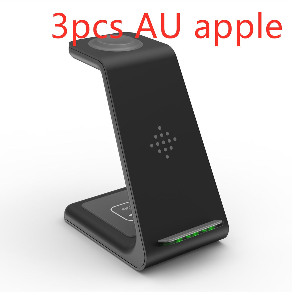 3 In 1 Fast Charging Station Wireless Charger Stand Wireless Quick Charge Dock For Phone Holder - TrendByte