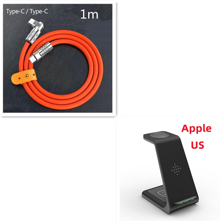 3 In 1 Fast Charging Station Wireless Charger Stand Wireless Quick Charge Dock For Phone Holder - TrendByte
