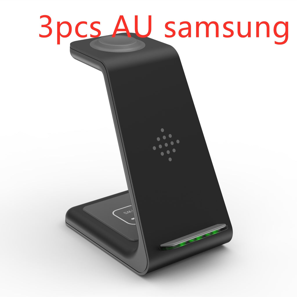 3 In 1 Fast Charging Station Wireless Charger Stand Wireless Quick Charge Dock For Phone Holder - TrendByte