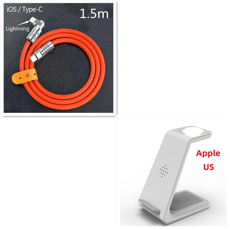 3 In 1 Fast Charging Station Wireless Charger Stand Wireless Quick Charge Dock For Phone Holder - TrendByte