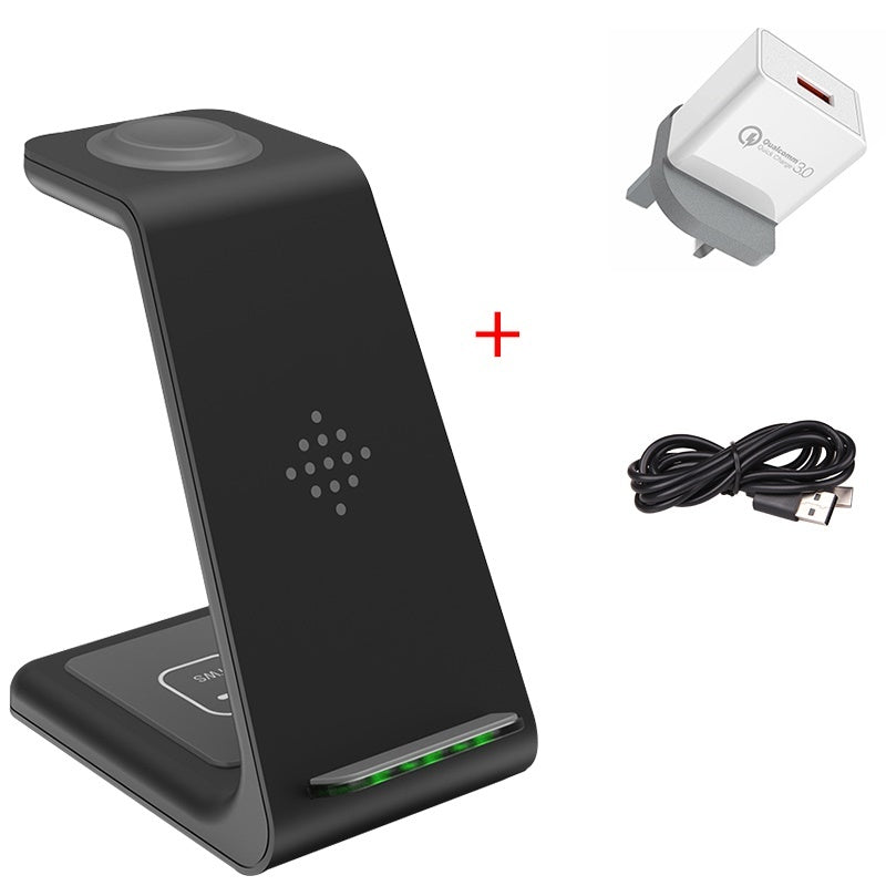 3 In 1 Fast Charging Station Wireless Charger Stand Wireless Quick Charge Dock For Phone Holder - TrendByte