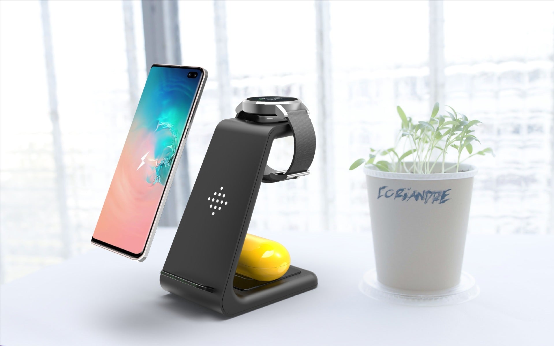 3 In 1 Fast Charging Station Wireless Charger Stand Wireless Quick Charge Dock For Phone Holder - TrendByte