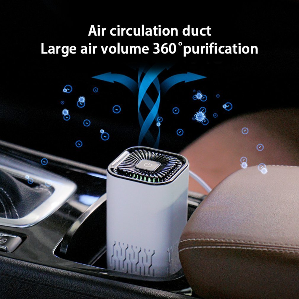 Car Air Purifier Portable Negative Ion Generator Remove Formaldehyde Dust Smoke Air Freshen Washer For Home Car - TrendByte