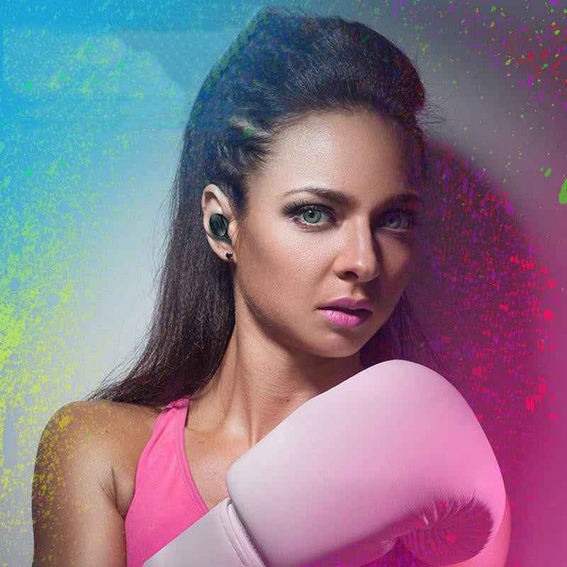 Wireless In-Ear Earbuds - Non-Conduction Technology in Black - TrendByte