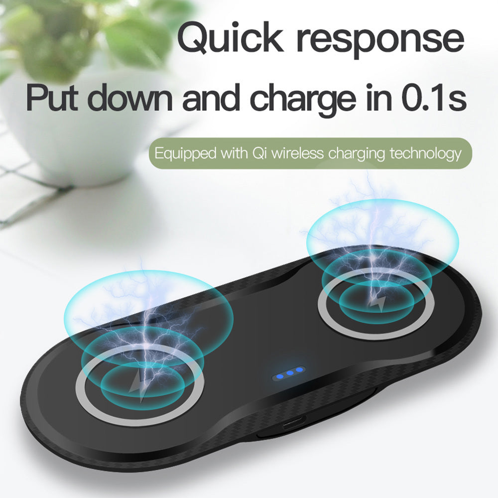 Wireless Charger Dual Mobile Phone Charger - TrendByte