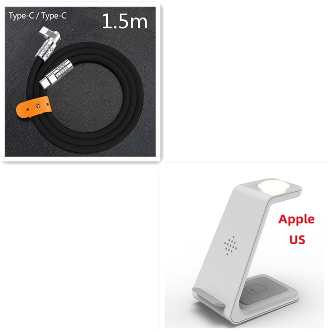 3 In 1 Fast Charging Station Wireless Charger Stand Wireless Quick Charge Dock For Phone Holder - TrendByte
