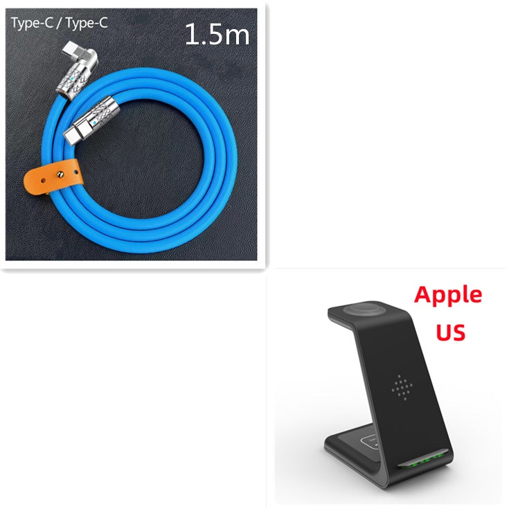 3 In 1 Fast Charging Station Wireless Charger Stand Wireless Quick Charge Dock For Phone Holder - TrendByte