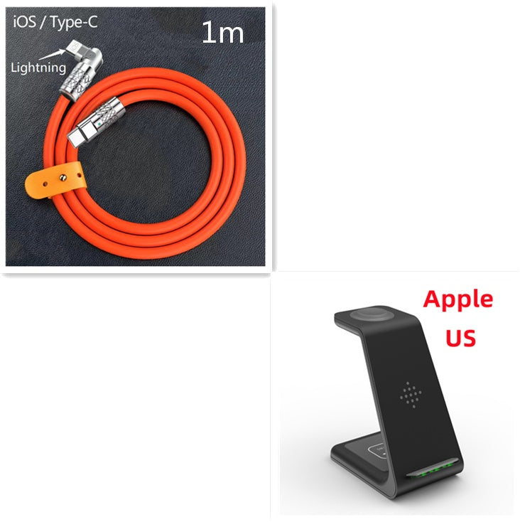 3 In 1 Fast Charging Station Wireless Charger Stand Wireless Quick Charge Dock For Phone Holder - TrendByte