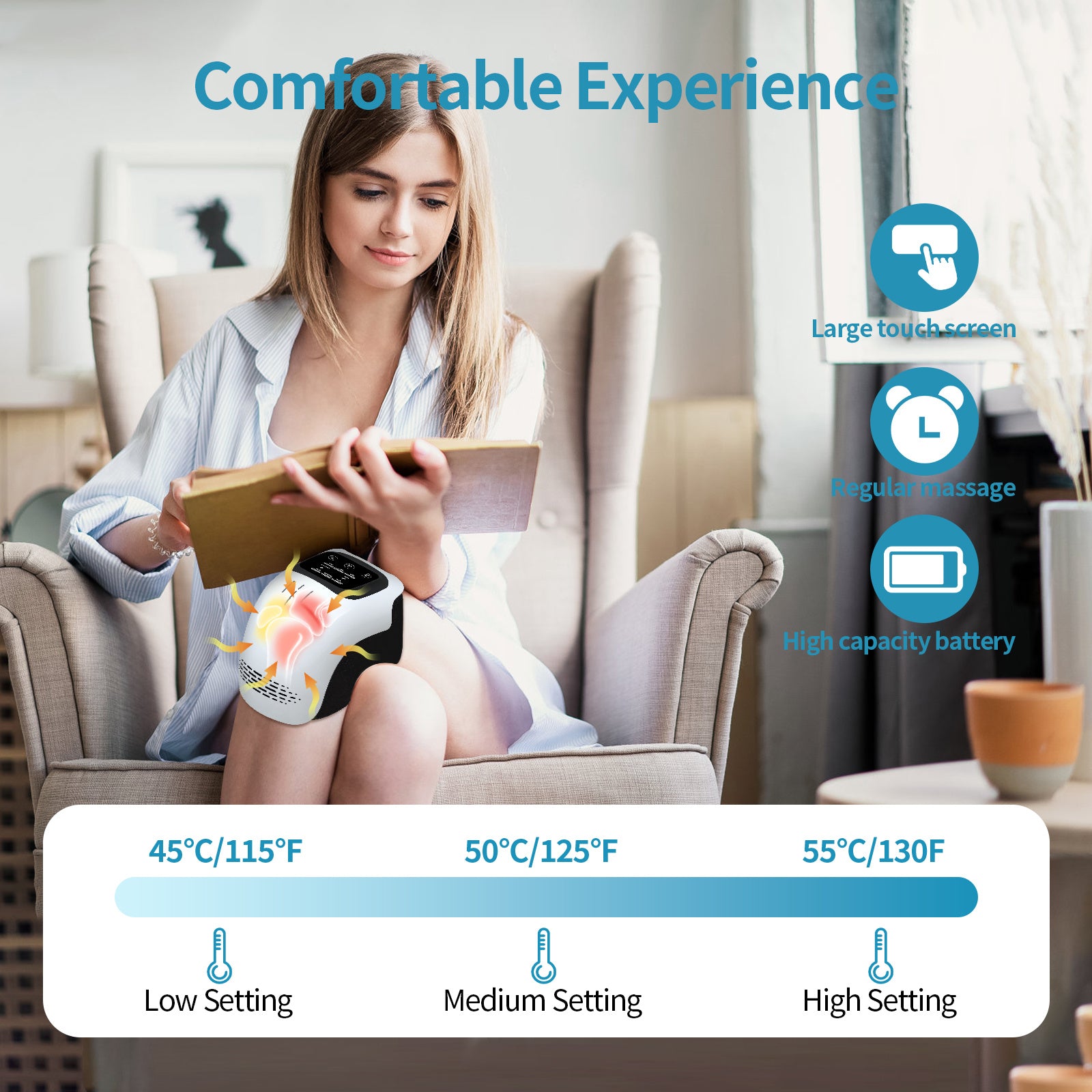 Intelligent Knee Massager Electric Knee Physiotherapy - TrendByte