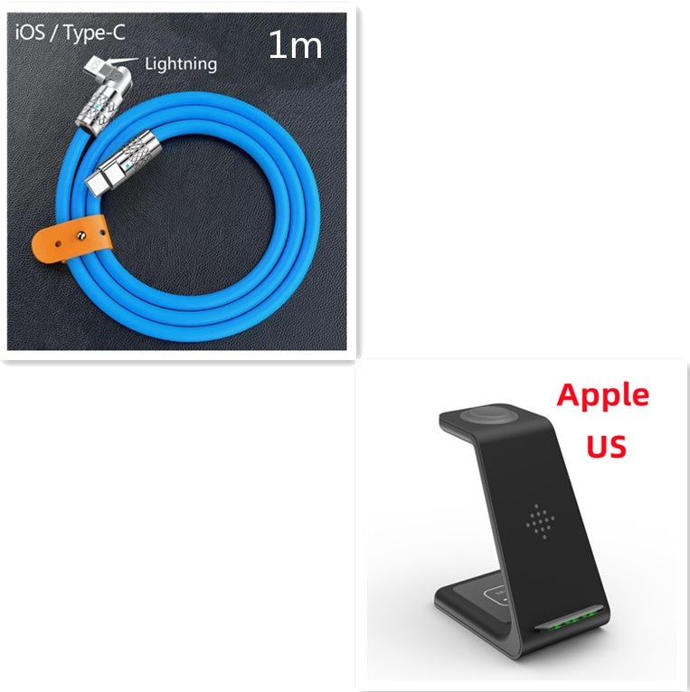 3 In 1 Fast Charging Station Wireless Charger Stand Wireless Quick Charge Dock For Phone Holder - TrendByte