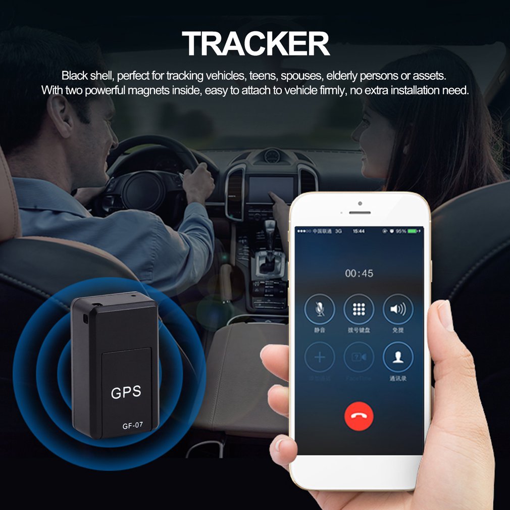 Car Tracker Magnetic Mini Car Tracker GPS Real Time Tracking Locator Device Recordable Anti-lost Rechargeable Locator - TrendByte