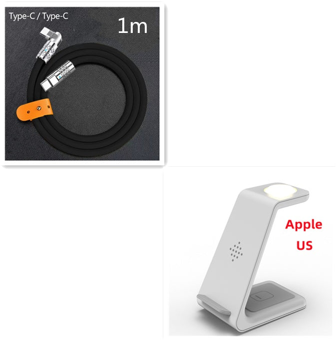 3 In 1 Fast Charging Station Wireless Charger Stand Wireless Quick Charge Dock For Phone Holder - TrendByte