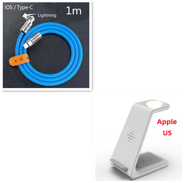 3 In 1 Fast Charging Station Wireless Charger Stand Wireless Quick Charge Dock For Phone Holder - TrendByte