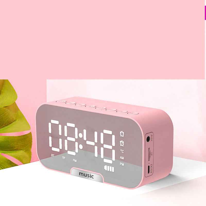 Mirror Alarm Clock - Stylish Multi-Color Table Design - TrendByte