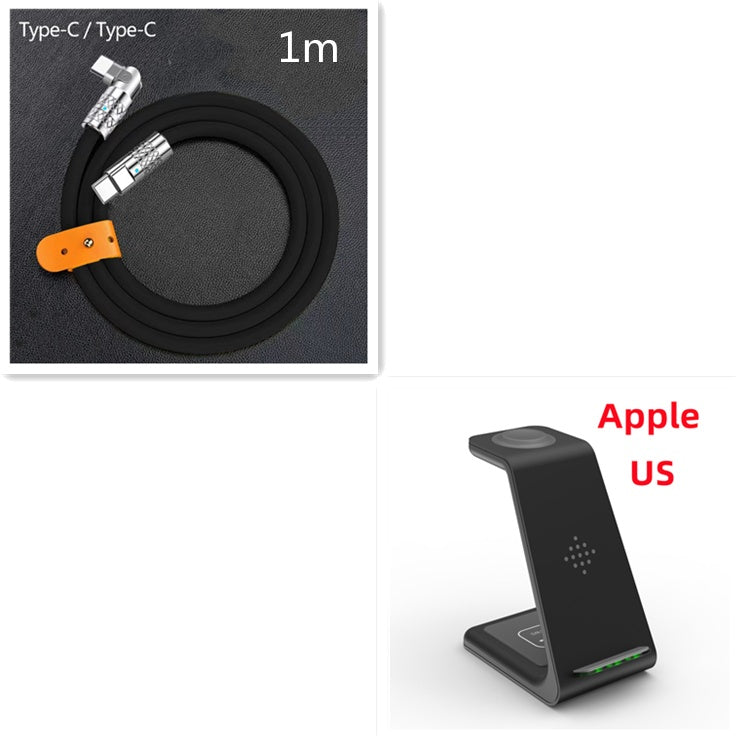 3 In 1 Fast Charging Station Wireless Charger Stand Wireless Quick Charge Dock For Phone Holder - TrendByte