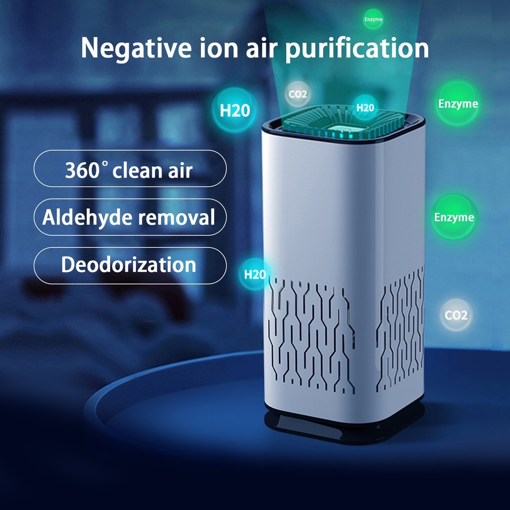Car Air Purifier Portable Negative Ion Generator Remove Formaldehyde Dust Smoke Air Freshen Washer For Home Car - TrendByte
