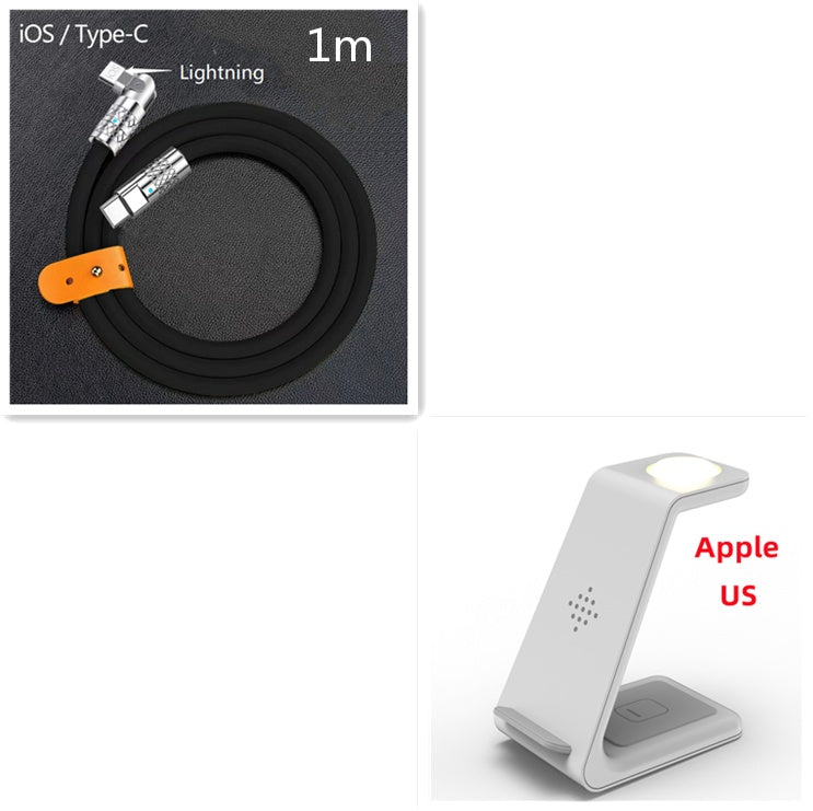 3 In 1 Fast Charging Station Wireless Charger Stand Wireless Quick Charge Dock For Phone Holder - TrendByte